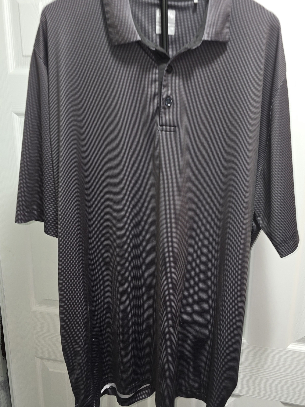 Callaway Men's Black Polo with Micro-Pattern